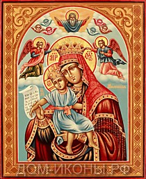 Икона Пресвятой Богородицы "Милующая (Достойно Есть)" (Л.17*21.КН)