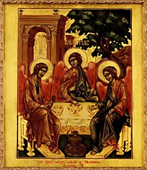 Икона "Св. Троица Ветхозаветная" (Л.С.17*21.нК)