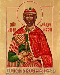 Икона "Св. Благоверный Князь Александр Невский" (Л.З.17*21.АЮ)