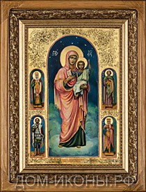 Икона Пресвятой Богородицы "Благодатное Небо" с избр. святыми (Л.С.24*35.НЕ)