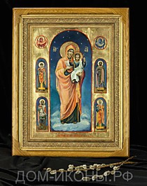 Икона Пресвятой Богородицы "Благодатное Небо" с избр. святыми (Л.З.24*35.НЕ)