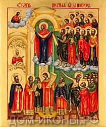 Икона "Покров Пресвятой Богородицы" (Л.С.29*35.ВА)