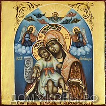 Икона Пресвятой Богородицы "Милующая (Достойно Есть)" (Л.С.8*8.СТ) 