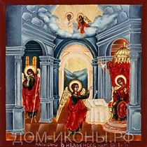 Икона Пресвятой Богородицы "Благовещение" (Л.С.8*8.Из)