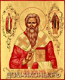 Икона "Св. Апостол Тит" со св: Николай Чудотворец, Сергий Радонежский (Л.С.17*21.иЗ)