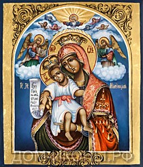 Икона Пресвятой Богородицы "Милующая (Достойно Есть)" (Л.С.13*15.СТ)