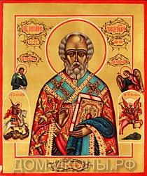 Икона "Св. Николай Чудотворец" избр. святыми (Л.С.17*21.СС)