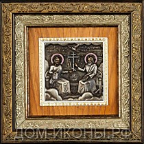 Икона "Св. Троица Новозаветная (Сопрестолие)" (С.Ю.8,5*8,5.НЕ.КО)
