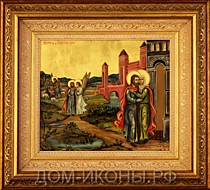 Икона "Встреча у Золотых Врат" (Л.З.24*21.НЕ)