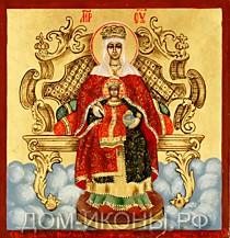Икона Пресвятой Богородицы "Всецарица" (Л.С.8*8.Из)