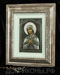 Икона Пресвятой Богородицы "Семистрельная (Умягчение злых сердец)" (С.Ю.16*22.иЗ.КО)