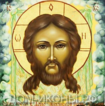 Икона "Спас Нерукотворенный" на убрусе (Л.С.8*8.иЗ).