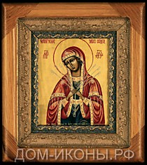 Икона Пресвятой Богородицы "Семистрельная (Умягчение злых сердец)" (Л.С.10*12.КД)