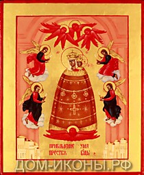 Икона Пресвятой Богородицы "Прибавление ума (Ключ Разумения)" (Л.С.17*21.ВА)