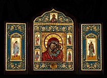 Икона-складень Пресвятой Богородицы "Казанская" с избр. святыми (М.З.Бу.ПА.КО)