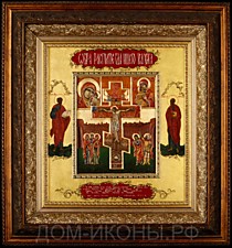 Икона "Св. Распятие" со свв: Петр, Павел (Б+З.Л+С.16*20.Из.оД)