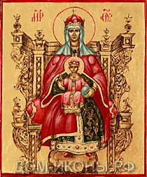 Икона Пресвятой Богородицы "Всецарица" (Л.С.10*12.иЗ)