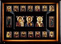 Триптих с избранными святыми (К.З.Бу.37*25.ВА.оД)