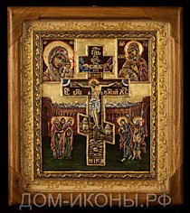Икона "Св. Распятие" с образами Пресвятой Богородицы (Б.З.17*21.НЕ.оД)