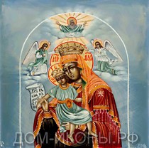 Икона Пресвятой Богородицы "Милующая (Достойно Есть)" (Л.С.8*8.Из)