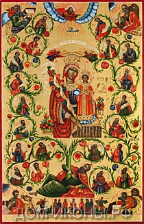 Икона "Древо Исеево" (Л.С.28*43.АЮ)