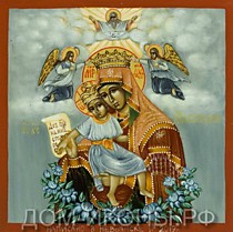 Икона Пресвятой Богородицы "Милующая (Достойно Есть)" (Л.СН.8*8.Из)
