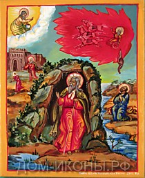 Икона "Огненное Восхождение Пророка Илии" (Л.13,5*15,5.НЕ)